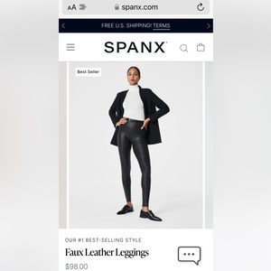 Spanx foe leather leggings